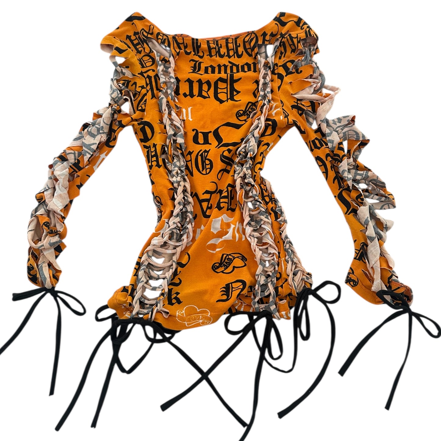 ‘Orange soda’ 3/4 length sleeve top