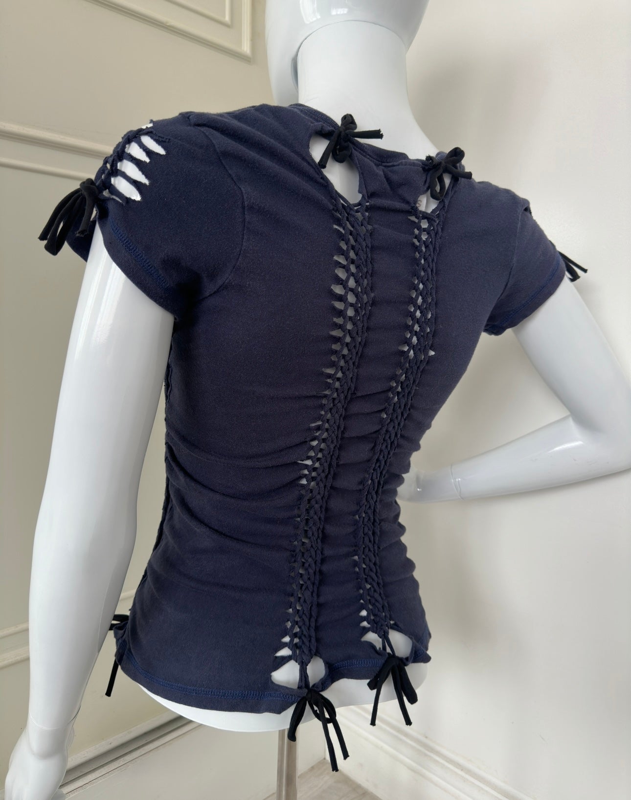 Hello Kitty Navy acid wash short sleeve top